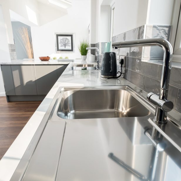 A close up internal view of the kitchen at Church Street.
