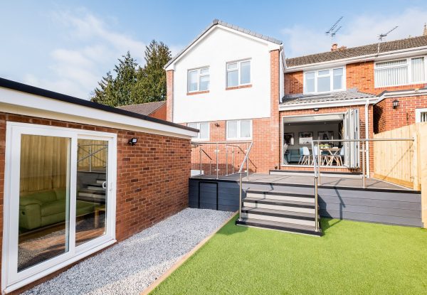An external view of the two-storey and single storey extensions at Church Street.