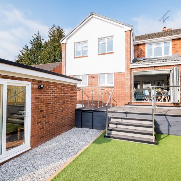 An external view of the two-storey and single storey extensions at Church Street.